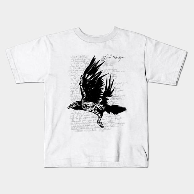 Shakespeare crow Kids T-Shirt by Kelimok